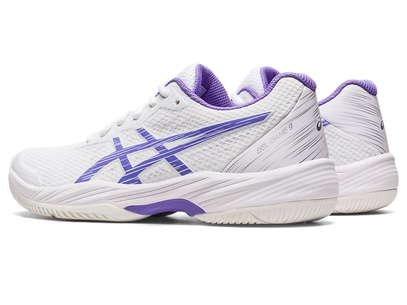 Women's Asics Gel-game 9 Tennis Shoes White/Amethyst Canada | CA1098-661