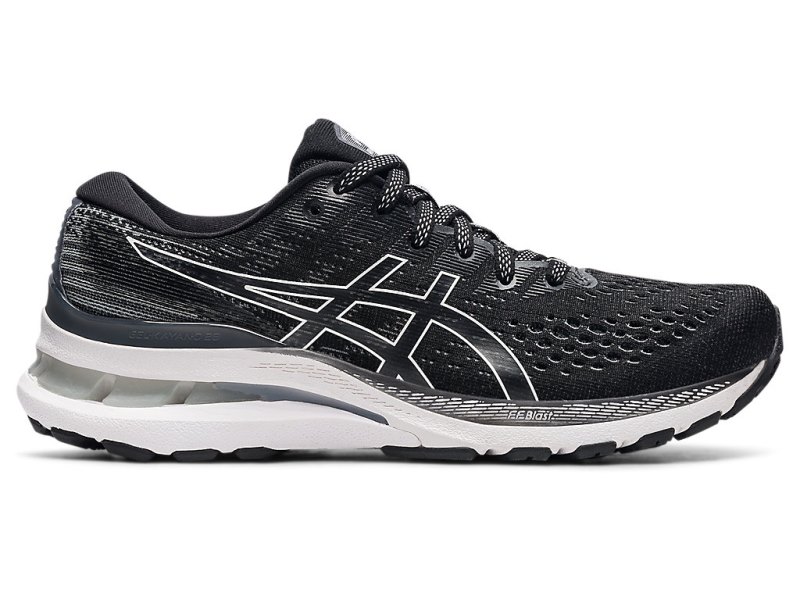 Women\'s Asics Gel-kayano 28 (2a) Running Shoes Black/White Canada | CA9666-351