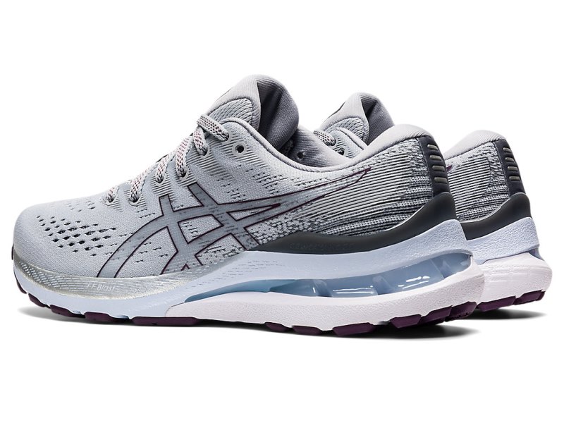 Women's Asics Gel-kayano 28 (D) Running Shoes Piedmont Grey/Deep Plum Canada | CA5498-966