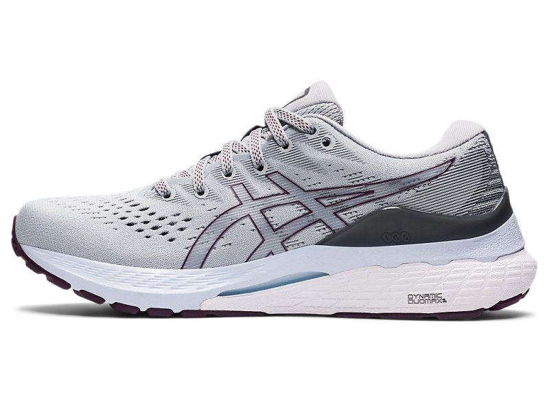 Women's Asics Gel-kayano 28 (D) Running Shoes Piedmont Grey/Deep Plum Canada | CA5498-966