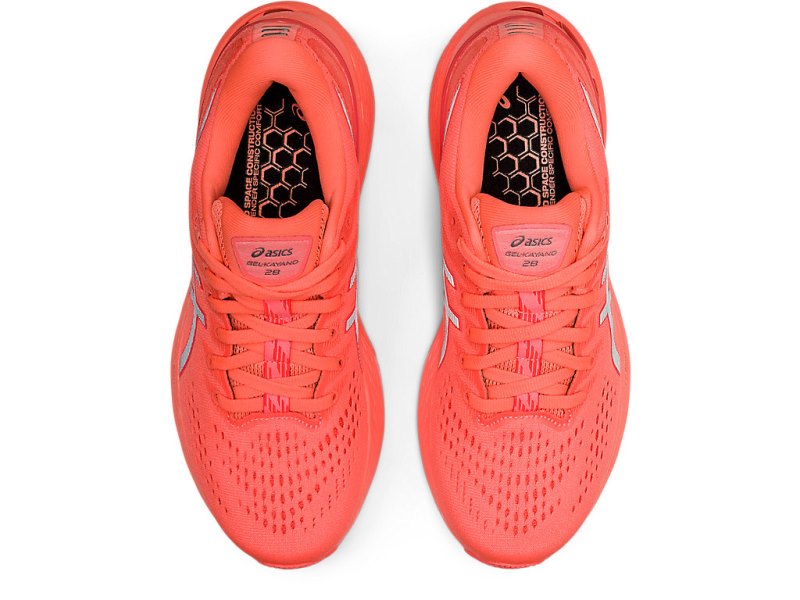 Women's Asics Gel-kayano 28 Lite-show Running Shoes Lite Show/Sun Coral Canada | CA9117-048