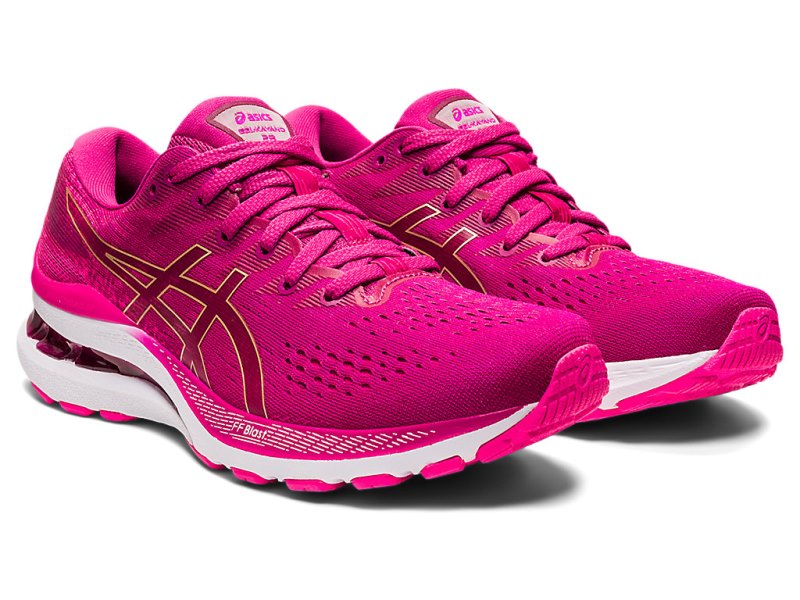 Women's Asics Gel-kayano 28 Running Shoes Fuchsia Red/Pink Glo Canada | CA3582-367