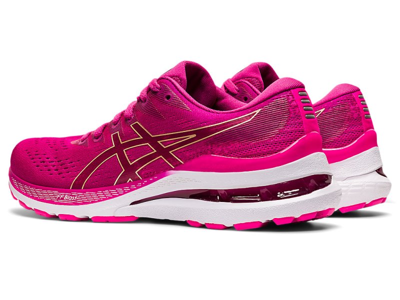 Women's Asics Gel-kayano 28 Running Shoes Fuchsia Red/Pink Glo Canada | CA3582-367