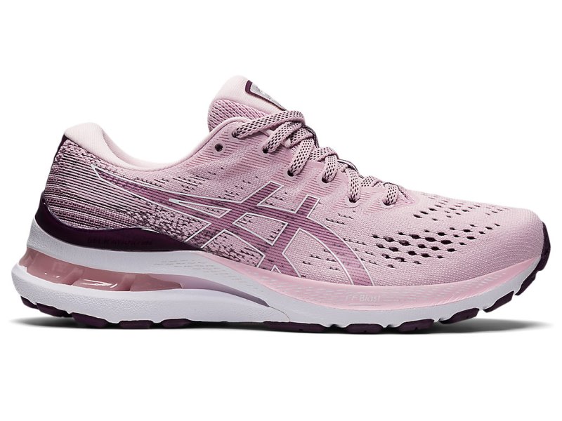 Women\'s Asics Gel-kayano 28 Running Shoes Barely Rose/White Canada | CA5926-451