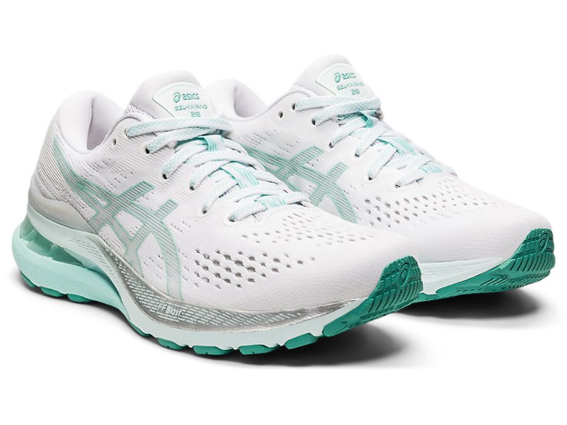 Women's Asics Gel-kayano 28 Running Shoes White/Oasis Green Canada | CA6545-567