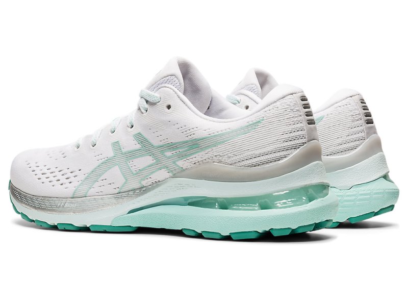 Women's Asics Gel-kayano 28 Running Shoes White/Oasis Green Canada | CA6545-567