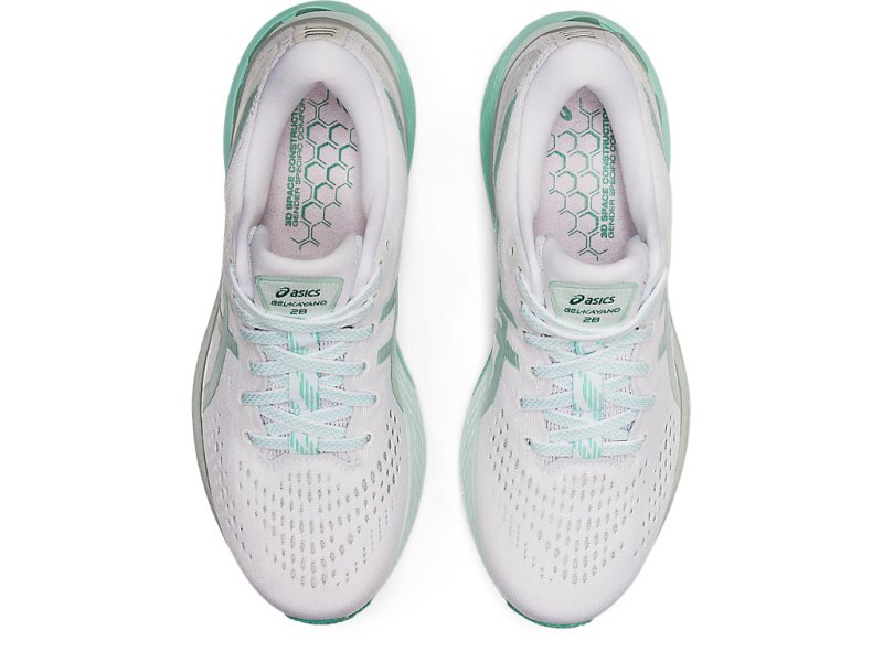 Women's Asics Gel-kayano 28 Running Shoes White/Oasis Green Canada | CA6545-567