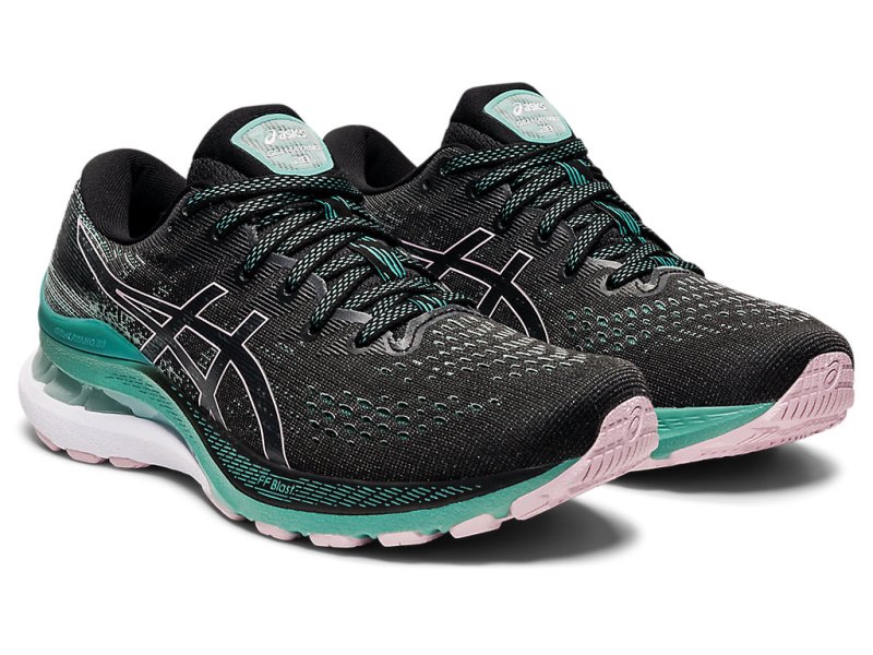 Women's Asics Gel-kayano 28 Running Shoes Black/Sage Canada | CA7232-922