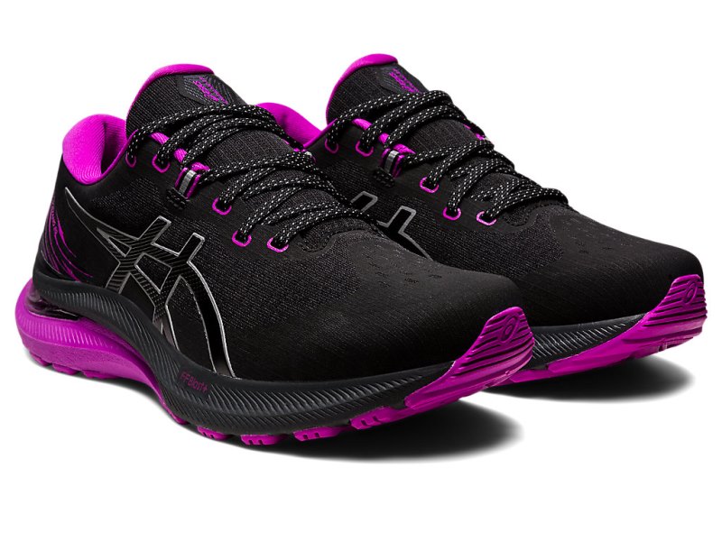 Women's Asics Gel-kayano 29 Lite-show Running Shoes Black/Orchid Canada | CA6680-250