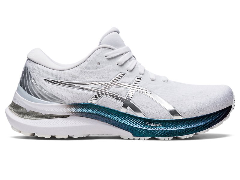 Women\'s Asics Gel-kayano 29 Platinum Running Shoes White/Pure Silver Canada | CA5776-448