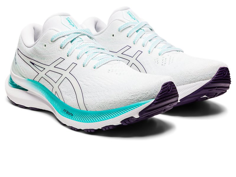 Women's Asics Gel-kayano 29 Running Shoes White/Sea Glass Canada | CA0470-523