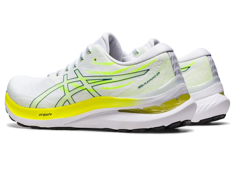 Women's Asics Gel-kayano 29 Running Shoes White/Velvet Pine Canada | CA4204-989