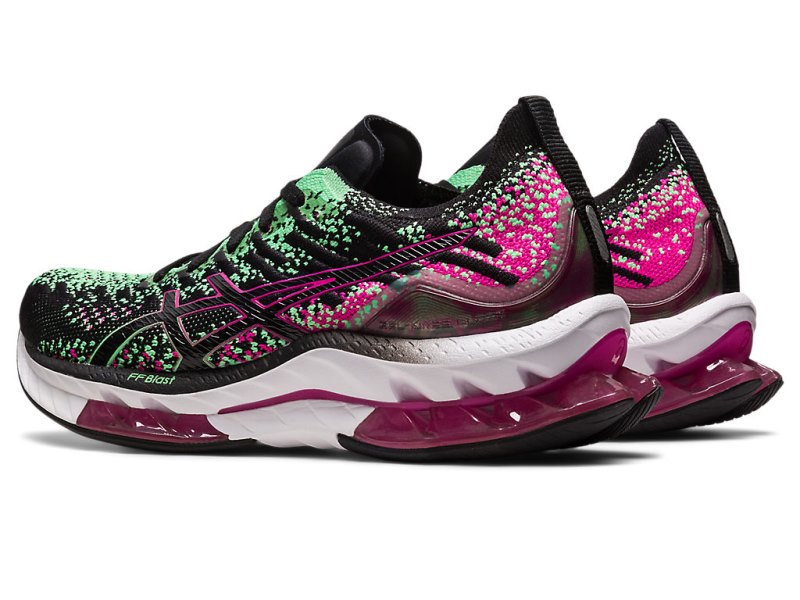 Women's Asics Gel-kinsei Blast Running Shoes Black/Pink Rave Canada | CA7673-568