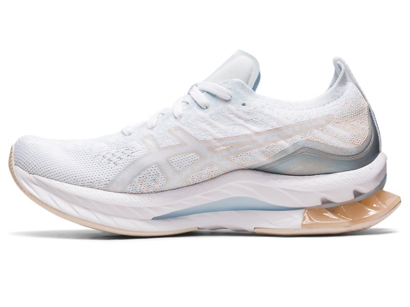 Women's Asics Gel-kinsei Blast Running Shoes White/Mineral Beige Canada | CA8640-608