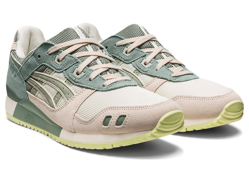 Women's Asics Gel-lyte III OG Sneakers Cream/Olive Grey Canada | CA5935-856