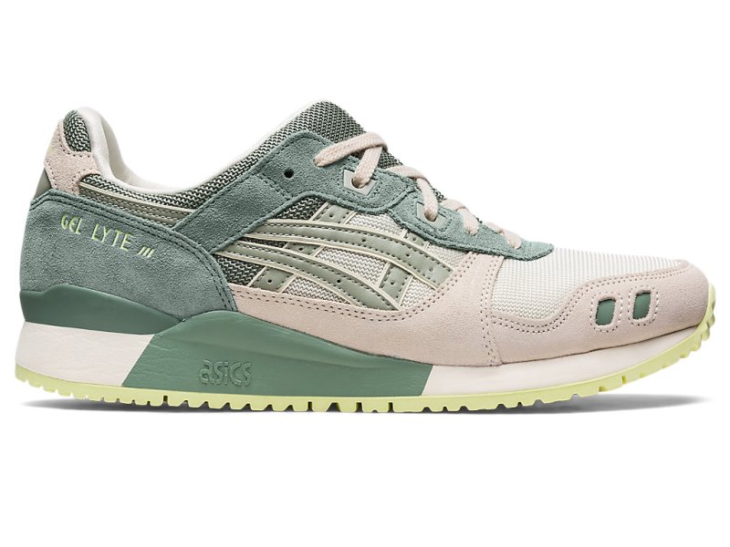 Women\'s Asics Gel-lyte III OG Sneakers Cream/Olive Grey Canada | CA5935-856