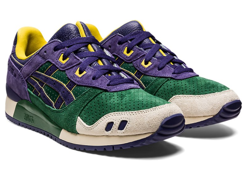 Women's Asics Gel-lyte III OG Sneakers Hunter Green/Purple Matte Canada | CA6173-606