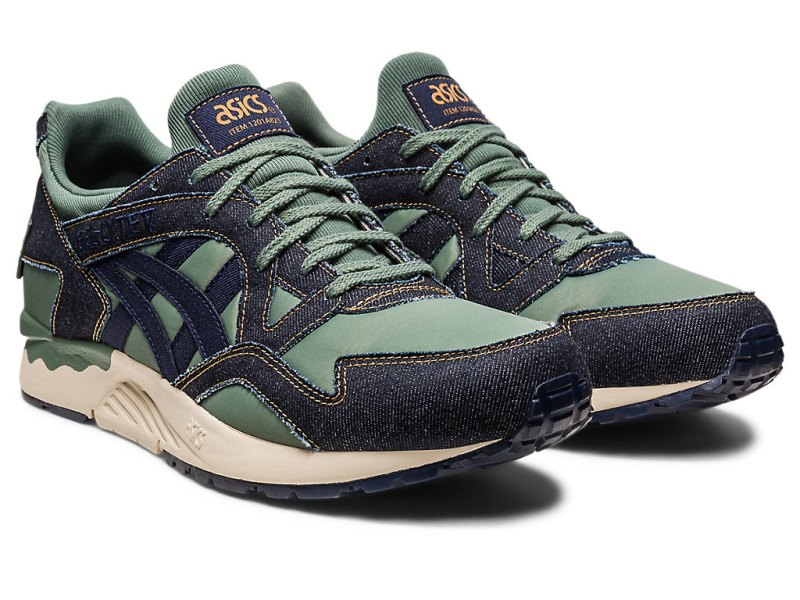 Women's Asics Gel-lyte V Modern Patchwork Sneakers Midnight/Ivy Canada | CA0359-052