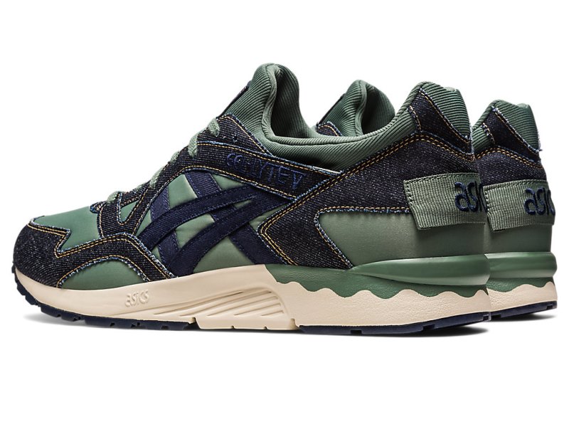 Women's Asics Gel-lyte V Modern Patchwork Sneakers Midnight/Ivy Canada | CA0359-052