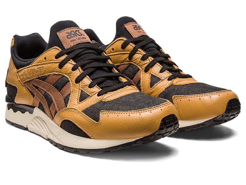 Women's Asics Gel-lyte V Modern Patchwork Sneakers Caravan/Black Canada | CA1946-699