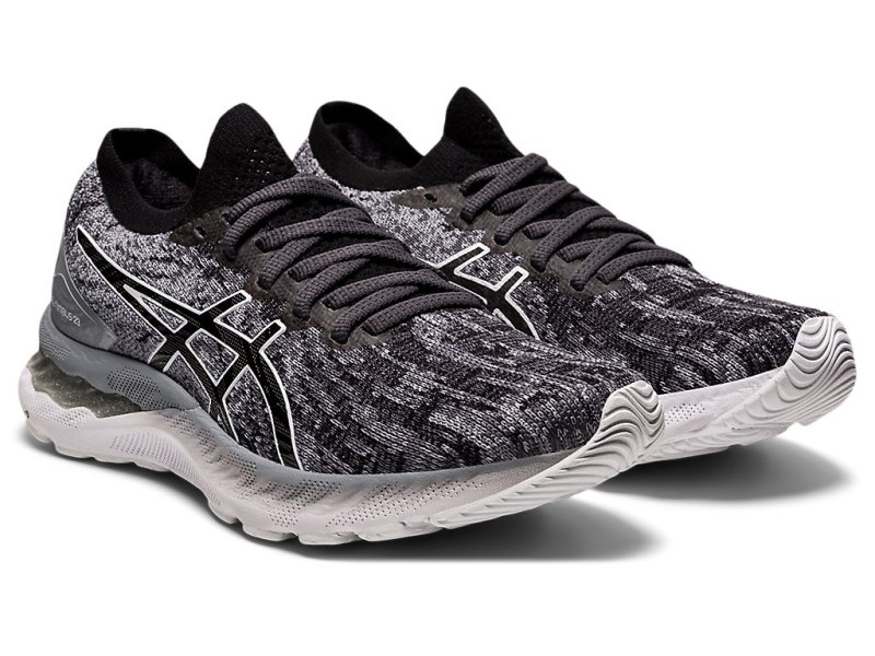 Women's Asics Gel-nimbus 23 Knit Running Shoes Sheet Rock/Black Canada | CA9030-682