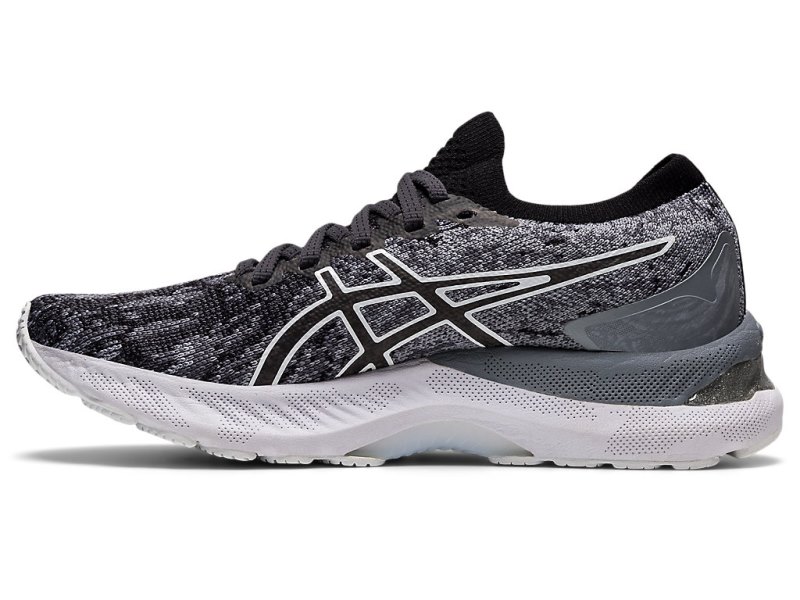 Women's Asics Gel-nimbus 23 Knit Running Shoes Sheet Rock/Black Canada | CA9030-682