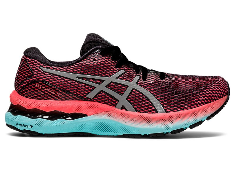 Women\'s Asics Gel-nimbus 23 Lite-show Running Shoes Black/Pure Silver Canada | CA8060-022