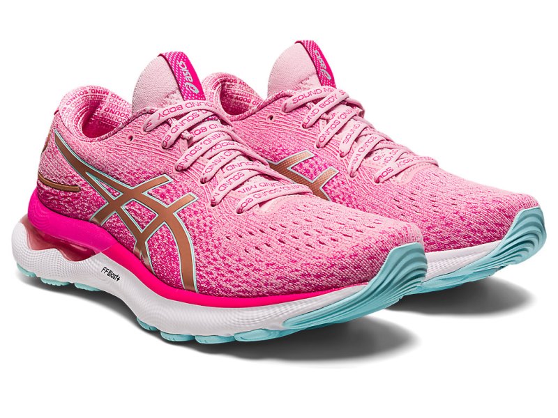 Women's Asics Gel-nimbus 24 Limited Edition Running Shoes Cotton Candy/Rose Gold Canada | CA7106-340