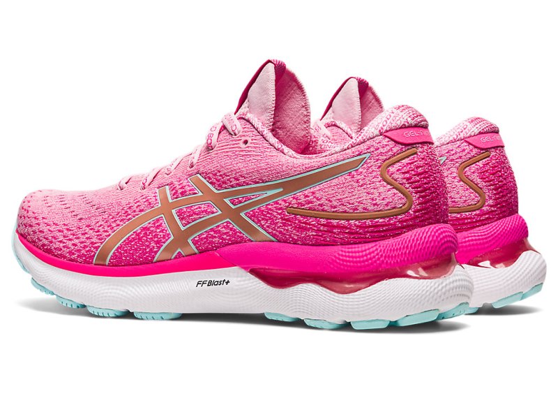 Women's Asics Gel-nimbus 24 Limited Edition Running Shoes Cotton Candy/Rose Gold Canada | CA7106-340