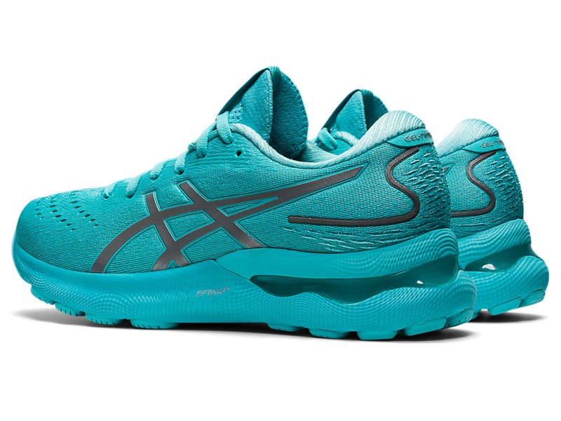 Women's Asics Gel-nimbus 24 Lite-show Running Shoes Lite Show/Ice Mint Canada | CA0304-659