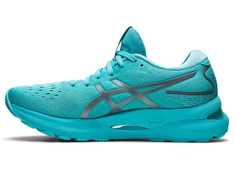 Women's Asics Gel-nimbus 24 Lite-show Running Shoes Lite Show/Ice Mint Canada | CA0304-659