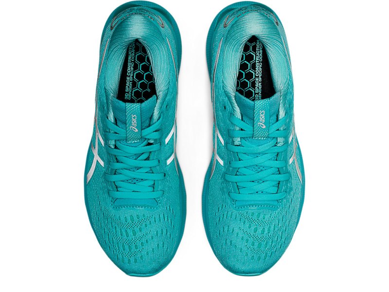 Women's Asics Gel-nimbus 24 Lite-show Running Shoes Lite Show/Ice Mint Canada | CA0304-659