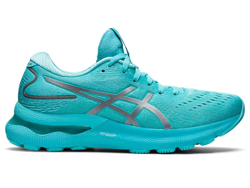 Women\'s Asics Gel-nimbus 24 Lite-show Running Shoes Lite Show/Ice Mint Canada | CA0304-659