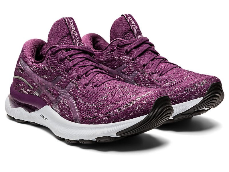 Women's Asics Gel-nimbus 24 Mk Running Shoes Deep Plum/Rosequartz Canada | CA5222-713