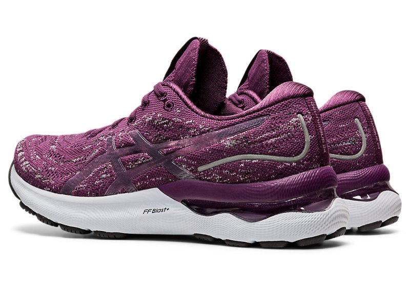 Women's Asics Gel-nimbus 24 Mk Running Shoes Deep Plum/Rosequartz Canada | CA5222-713