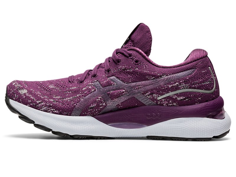 Women's Asics Gel-nimbus 24 Mk Running Shoes Deep Plum/Rosequartz Canada | CA5222-713