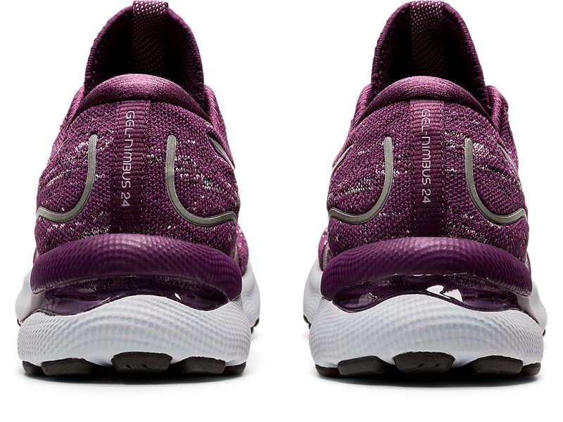 Women's Asics Gel-nimbus 24 Mk Running Shoes Deep Plum/Rosequartz Canada | CA5222-713