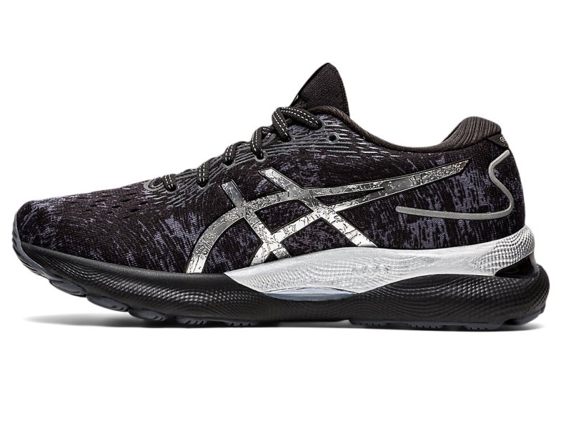 Women's Asics Gel-nimbus 24 Platinum Running Shoes Carrier Grey/Pure Silver Canada | CA8452-970