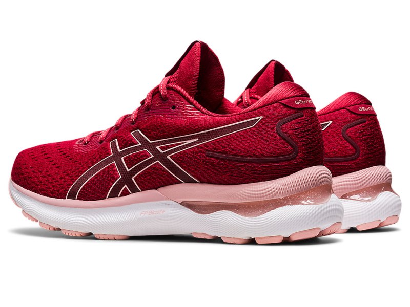 Women's Asics Gel-nimbus 24 Running Shoes Cranberry/Frosted Rose Canada | CA0954-262