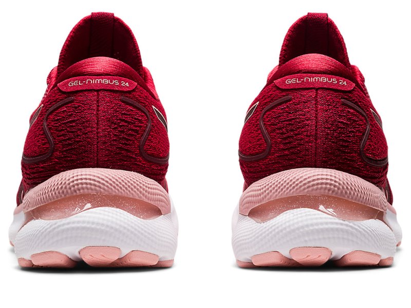 Women's Asics Gel-nimbus 24 Running Shoes Cranberry/Frosted Rose Canada | CA0954-262