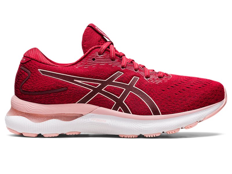 Women\'s Asics Gel-nimbus 24 Running Shoes Cranberry/Frosted Rose Canada | CA0954-262