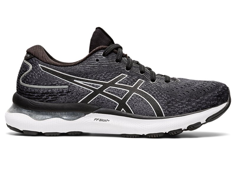 Women\'s Asics Gel-nimbus 24 Running Shoes Black/Pure Silver Canada | CA1556-230