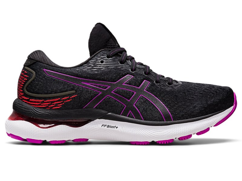 Women\'s Asics Gel-nimbus 24 Running Shoes Black/Orchid Canada | CA3278-869