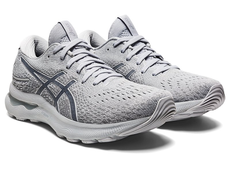 Women's Asics Gel-nimbus 24 Running Shoes Piedmont Grey/Piedmont Grey Canada | CA6125-301