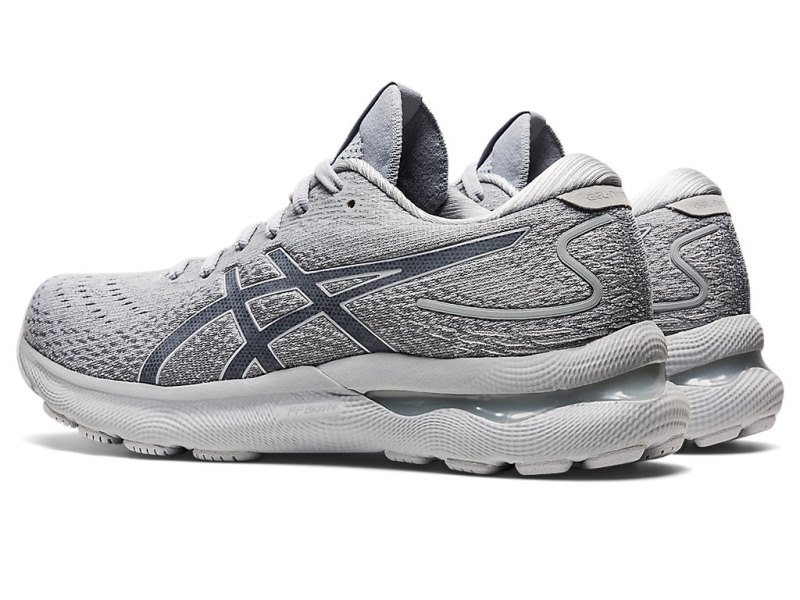 Women's Asics Gel-nimbus 24 Running Shoes Piedmont Grey/Piedmont Grey Canada | CA6125-301