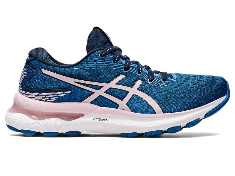 Women\'s Asics Gel-nimbus 24 Running Shoes French Blue/Barely Rose Canada | CA7097-167