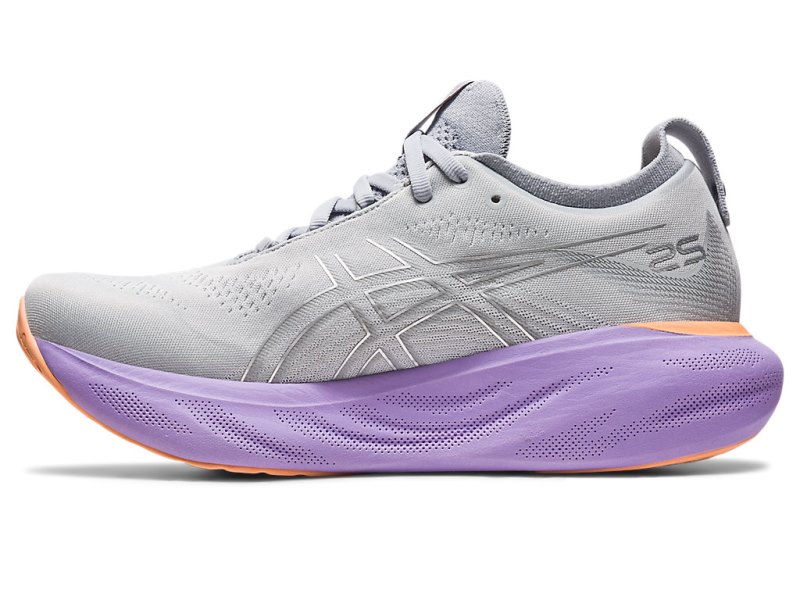 Women's Asics Gel-nimbus 25 Running Shoes Piedmont Grey/Pure Silver Canada | CA0786-062