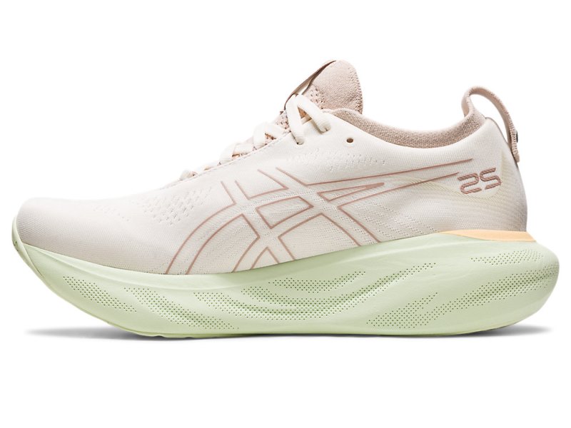 Women's Asics Gel-nimbus 25 Running Shoes Cream/Fawn Canada | CA3970-882