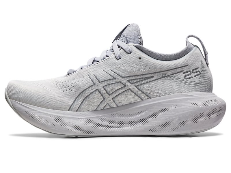 Women's Asics Gel-nimbus 25 Running Shoes Piedmont Grey/Sheet Rock Canada | CA4755-018