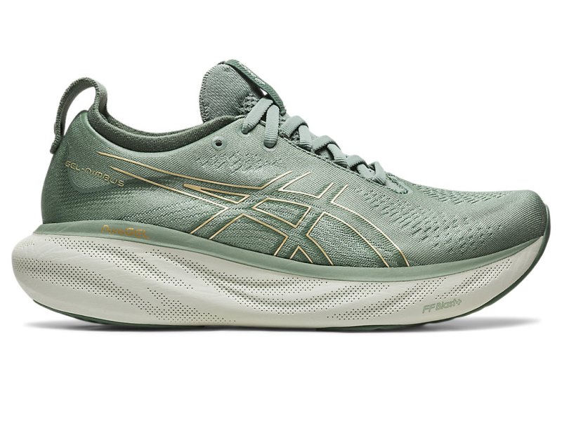 Women\'s Asics Gel-nimbus 25 Running Shoes Slate Grey/Champagne Canada | CA6041-878